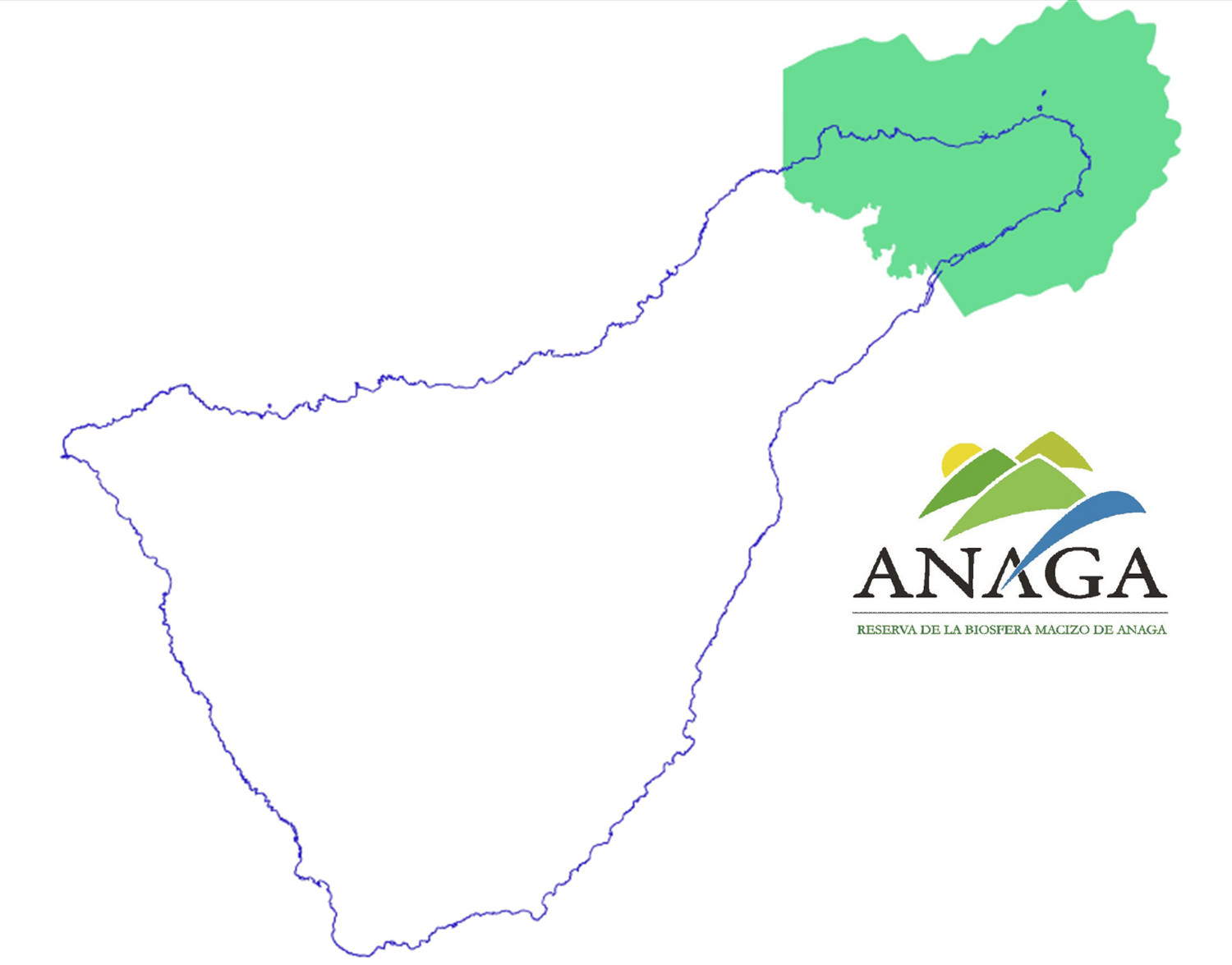 Mapa límites de la Reserva de la Biosfera Macizo de Anaga