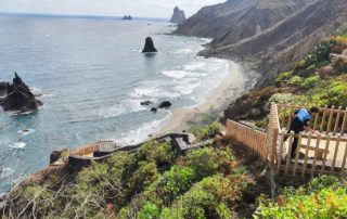 Santa Cruz decreta el cierre del acceso a la playa de Benijo por desprendimientos en la ladera